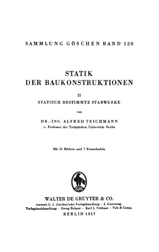 Statik der Baukonstruktionen: Band 2 Statisch bestimmte Stabwerke