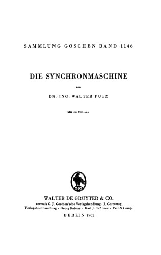 Die Synchronmaschine
