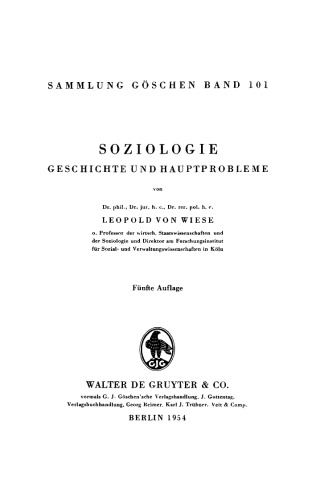 Soziologie: Geschichte und Hauptprobleme