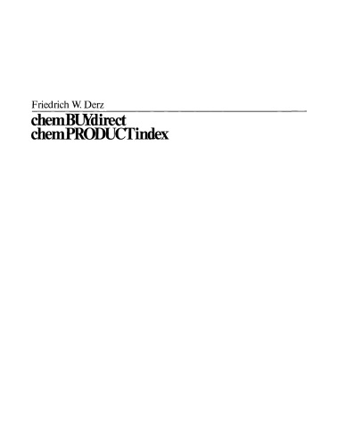 ChemPRODUCTindex: A-G