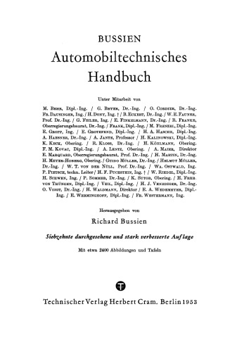 Automobiltechnisches Handbuch: Band 1