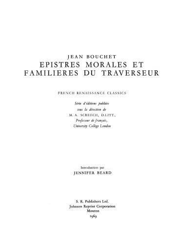 Epistres morales et familieres du traverseur