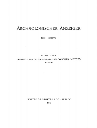 Archäologischer Anzeiger Heft 2/1970