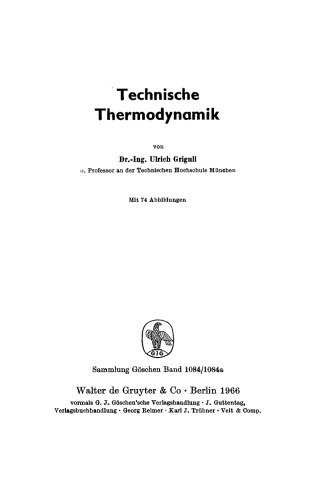 Technische Thermodynamik