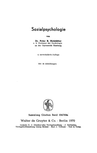 Sozialpsychologie