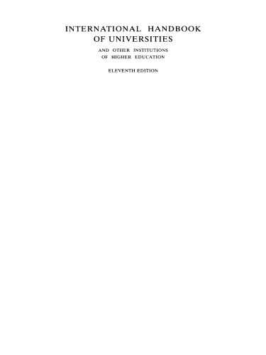 International Handbook of Universities: 1989