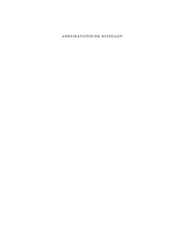 Amerikanistische Miszellen: Festband Franz Termer in Freundschaft und Verehrung gewidmet von Freunden, Kollegen und Schülern zur Vollendung des 65. Lebensjahres am 5. Juli 1959