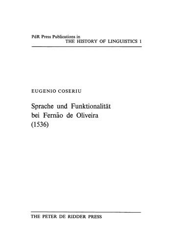 Sprache und Funktionalität bei Fernão de Oliveira (1536)