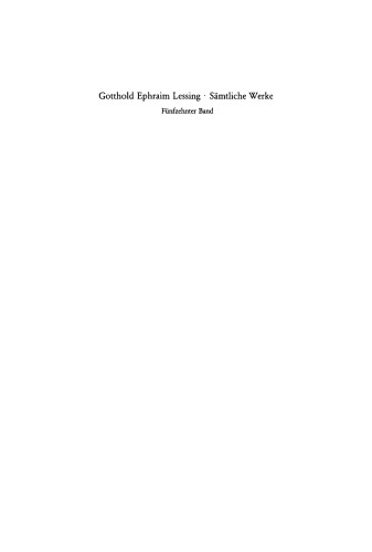 Gotthold Ephraim Lessings Sämmtliche Schriften: Band 15
