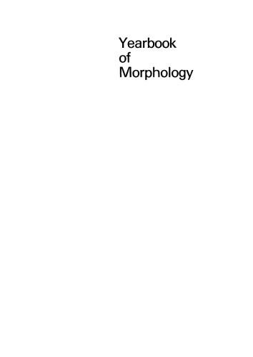 Yearbook of Morphology: Vol 1 1988