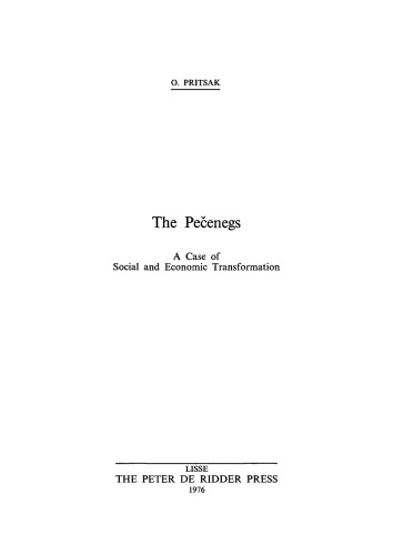 The Pečenegs: A Case of Social and Economic Transformation