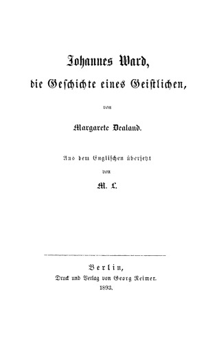Johannes Ward, die Geschichte eines Geistlichen