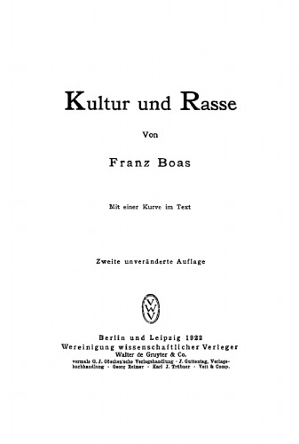 Kultur und Rasse