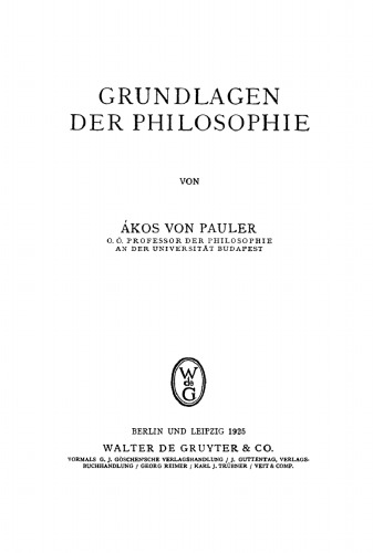 Grundlagen der Philosophie