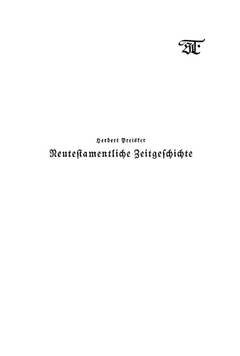 Neutestamentliche Zeitgeschichte
