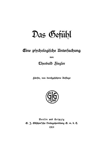 Das Gefühl: Eine psychologische Untersuchung