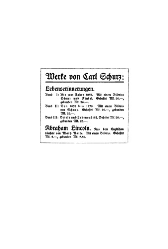 Jünglingsjahre in Deutschland