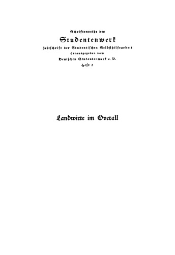 Landwirte im Overall: Berichte deutscher Landwirte aus amerikanischer Werkarbeit