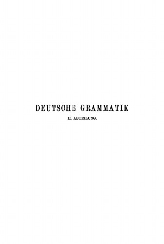Deutsche Grammatik: Abteilung 2 Wortbildung