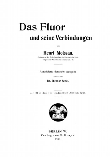 Das Fluor und seine Verbindungen