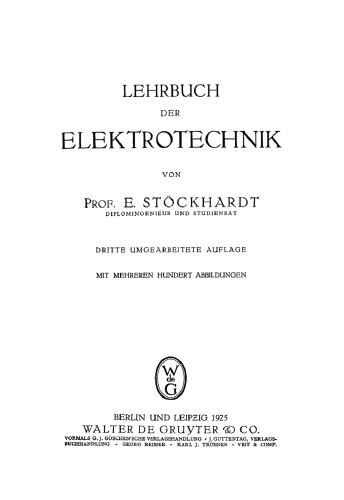 Lehrbuch der Elektrotechnik