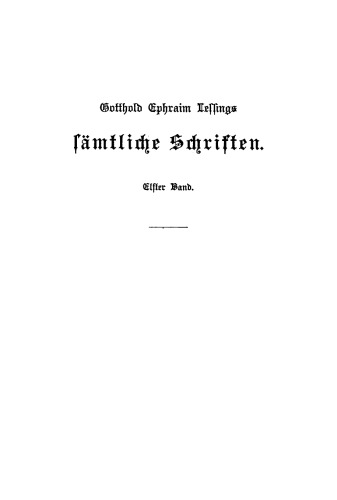 Gotthold Ephraim Lessings Sämmtliche Schriften: Band 11