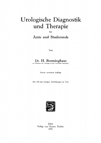 Urologische Diagnostik und Therapie: Für Ärzte und Studierende