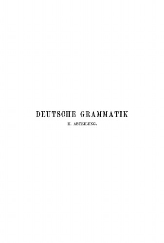 Deutsche Grammatik: Abteilung 2 Wortbildung