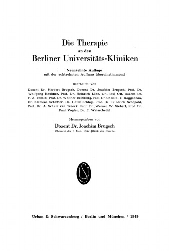 Die Therapie an den Berliner Universitäts-Kliniken