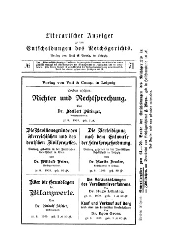 Entscheidungen des Reichsgerichts in Zivilsachen: Band 21