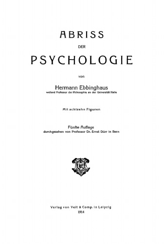 Abriss der Psychologie