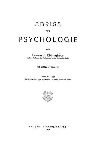Abriss der Psychologie
