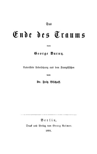 Das Ende des Traums