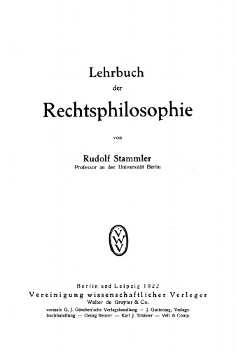 Lehrbuch Rechtsphilosophie