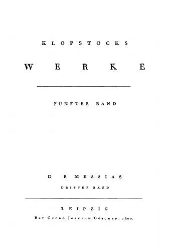 Klopstocks Werke: Band 5 Der Messias, Teil 3