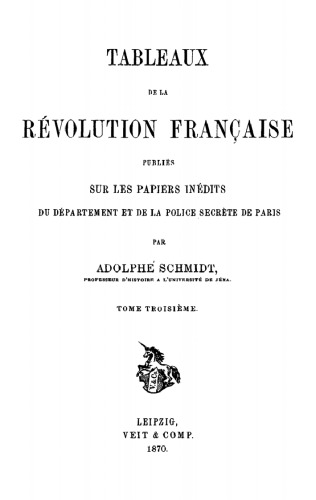 Tableaux de la Révolution française: Tome 3