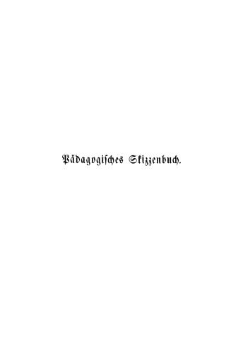 Pädagogisches Skizzenbuch