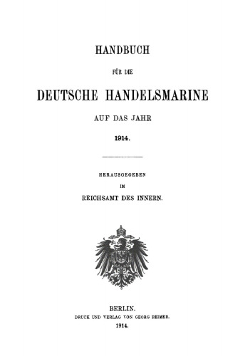 Handbuch für die deutsche Handelsmarine auf das Jahr ...: 1914