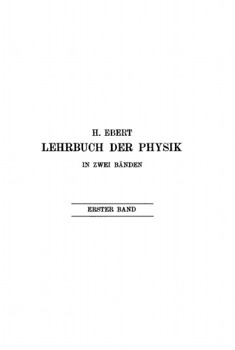 Lehrbuch der Physik: Band 1 Mechanik. Wärmelehre