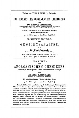 Die heterocyklischen Verbindungen der organischen Chemie: Ein Lehr- und Nachschlagebuch für Studium und Praxis