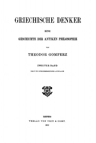 Griechische Denker: Band 2