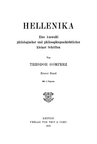 Hellenika: Band 1