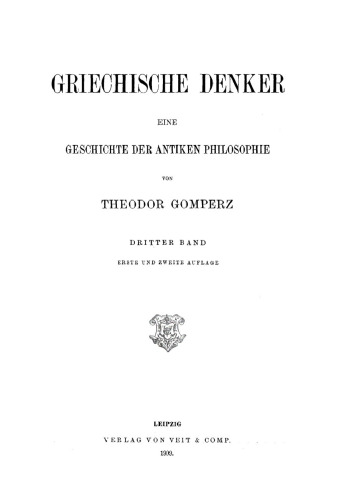 Griechische Denker: Band 2