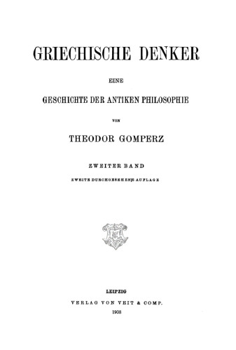 Griechische Denker: Band 2