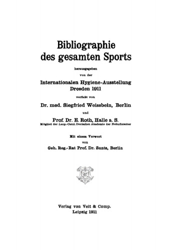 Bibliographie des gesamten Sports