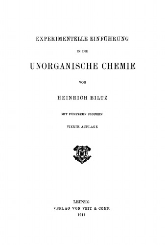 Experimentelle Einführung unorganische Chemie