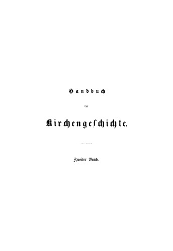 Handbuch der Kirchengeschichte: Band 2