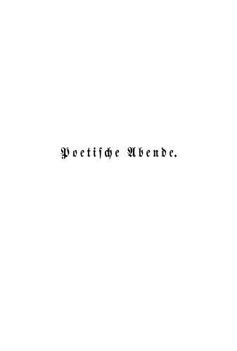 Poetische Abende