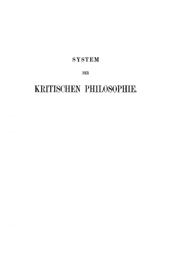 System der kritischen Philosophie: Teil 2