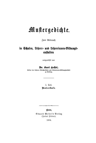 Mustergedichte: Teil 1 Unterstufe